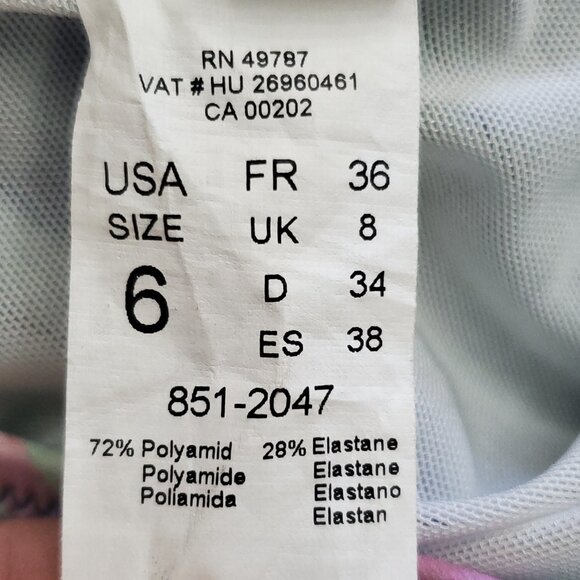 Profile by Gottex Tutti Frutti Bandeau Ruffle Hem Swimdress - Size 6 - Picture 10 of 16